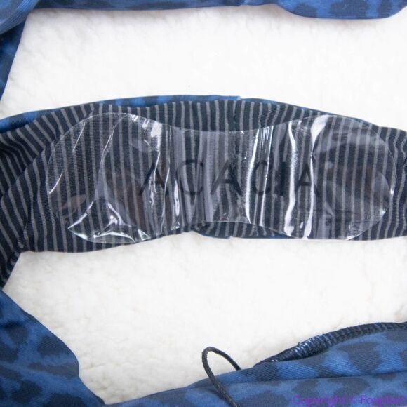 NEW Acacia Mateo bikini bottom leopard animal print blue Amur, L - Picture 14 of 16